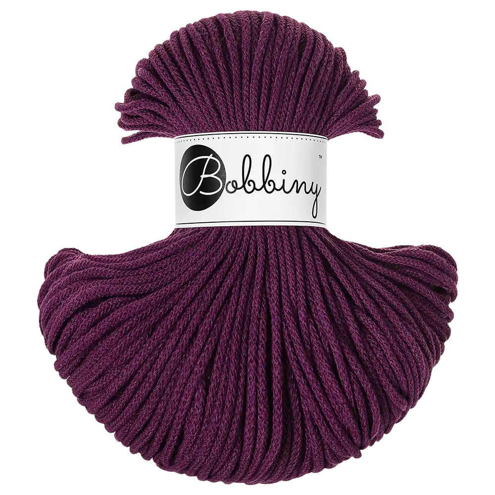 #Farbe_Bobbiny Flechtkordel Junior | Aubergine