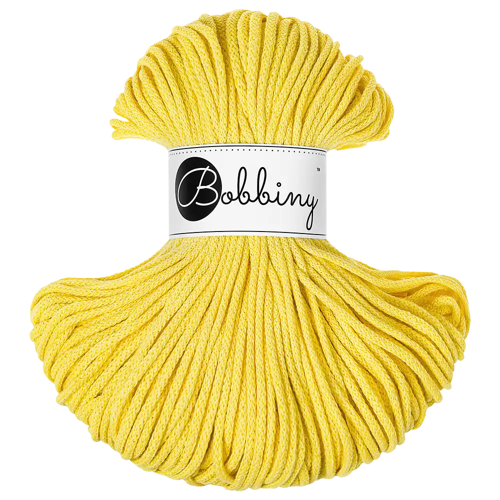 #Farbe_Bobbiny Flechtkordel Junior | Canary Yellow