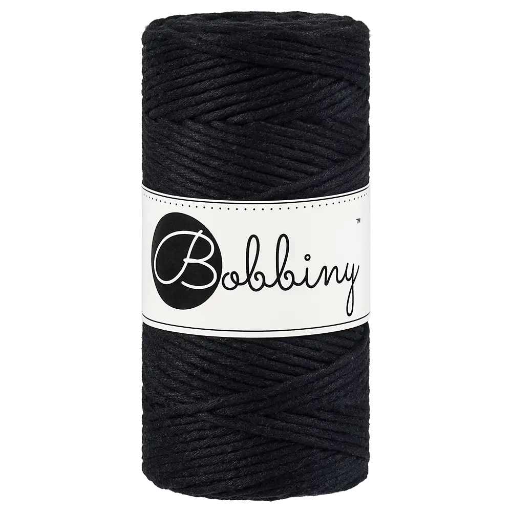 #Farbe_Bobbiny Makramee 3 mm | Black