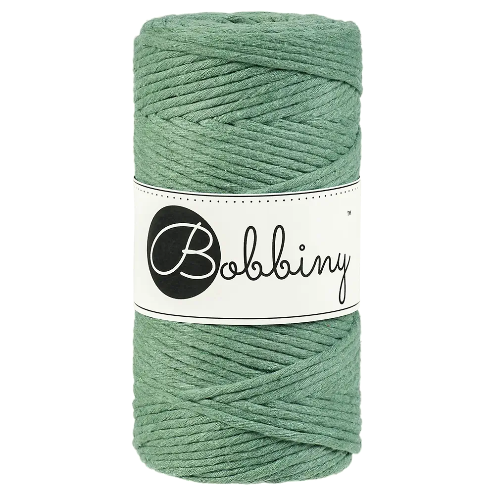 #Farbe_Bobbiny Makramee 3 mm | Eucalyptus Green