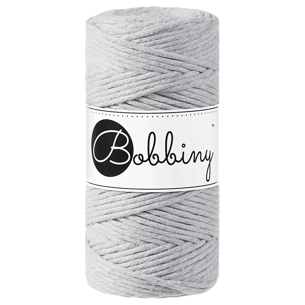 #Farbe_Bobbiny Makramee 3 mm | Light Grey