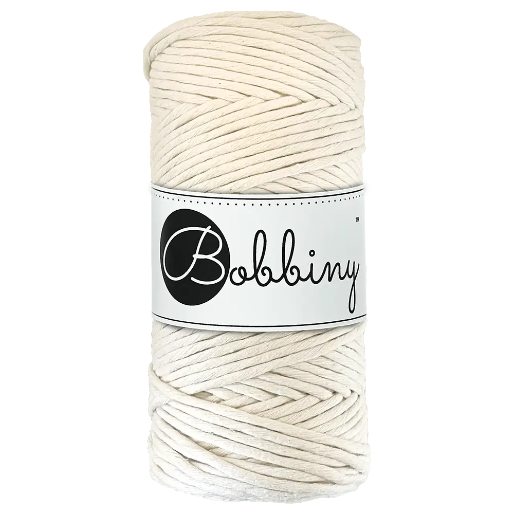 #Farbe_Bobbiny Makramee 3 mm | Natural