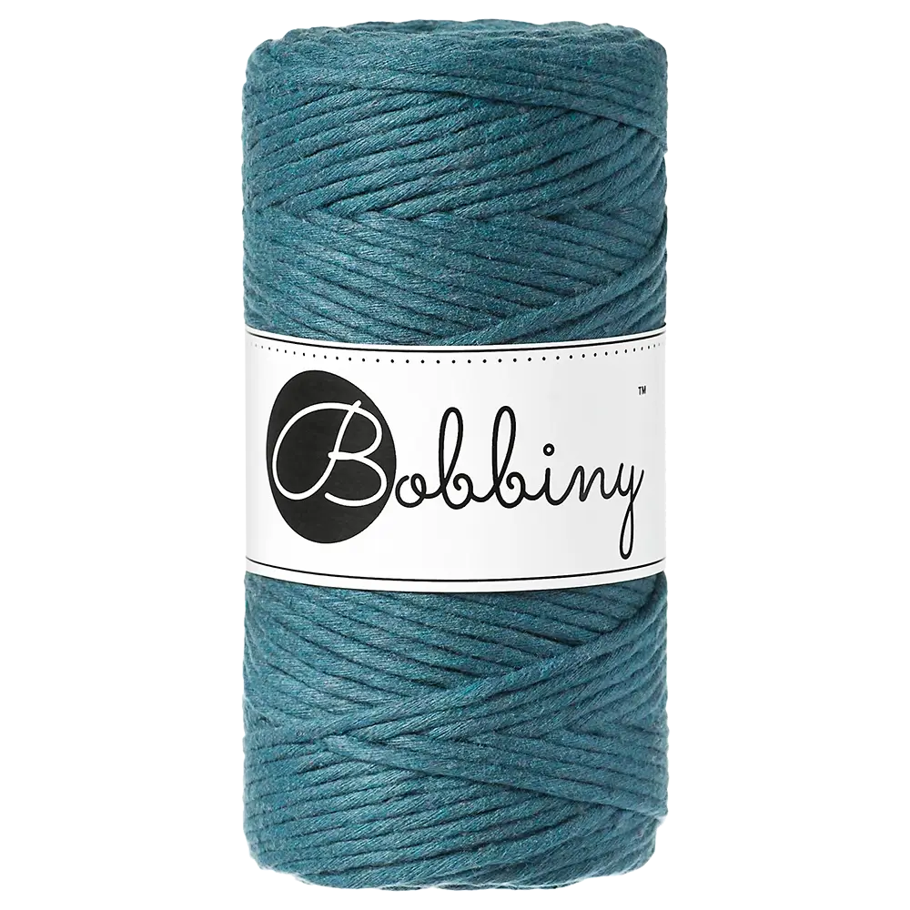 #Farbe_Bobbiny Makramee 3 mm | Peacock Blue