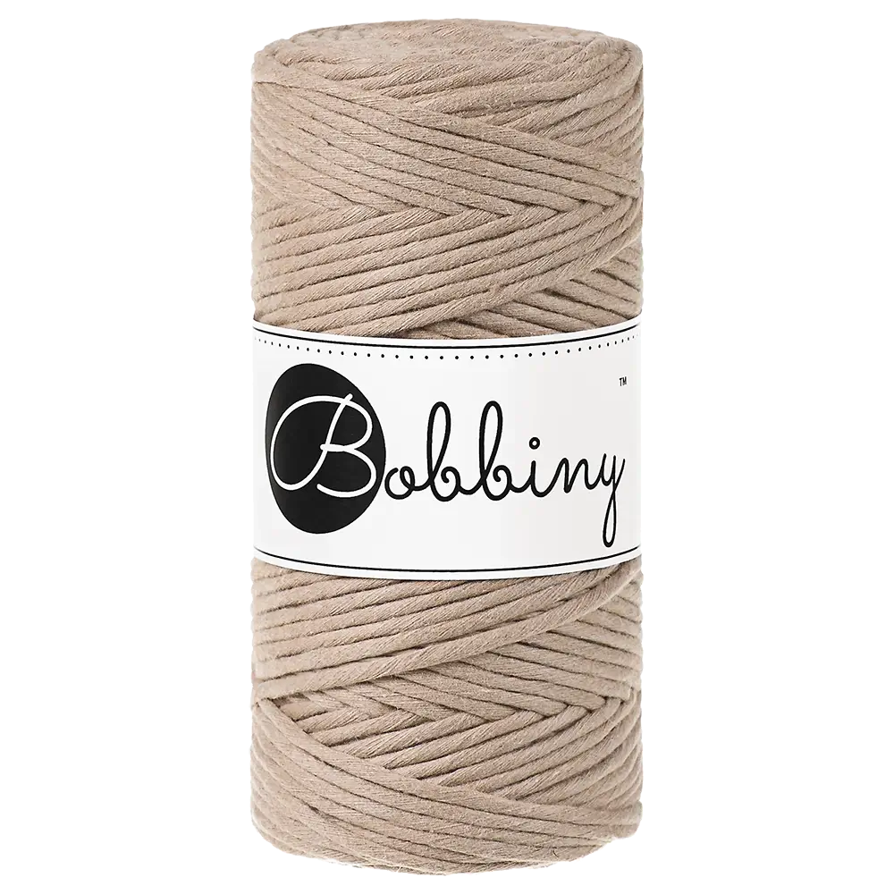#Farbe_Bobbiny Makramee 3 mm | Sand