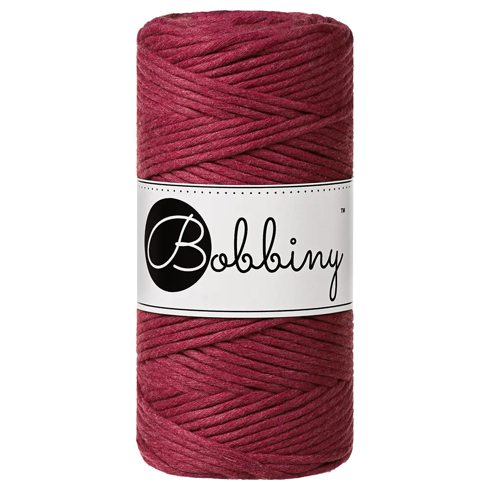 #Farbe_Bobbiny Makramee 3 mm | Wine Red