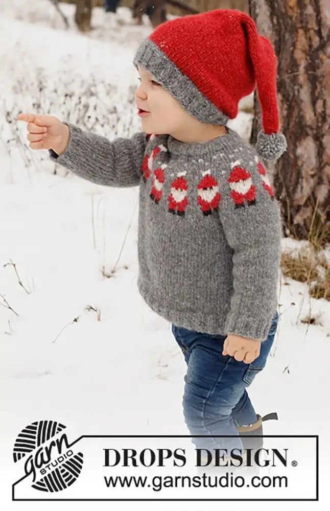 Pullover Merry Santas für Kinder (Strickset)