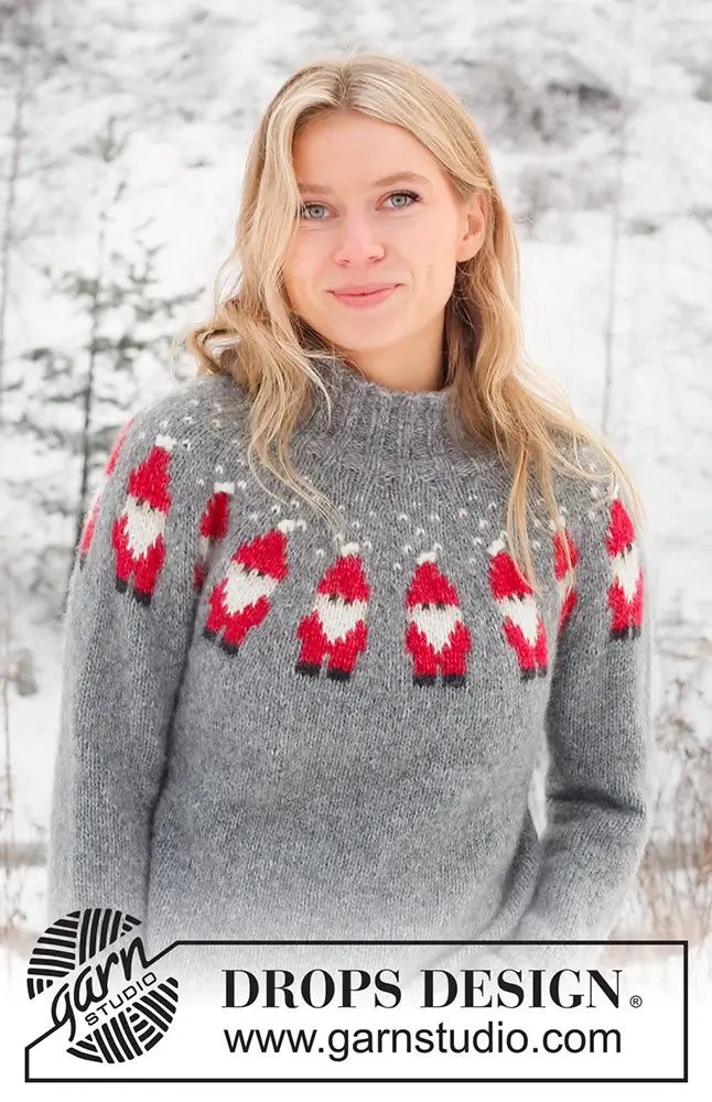 Pullover Merry Santas für Damen (Strickset)