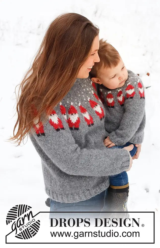 Pullover Merry Santas für Damen (Strickset)