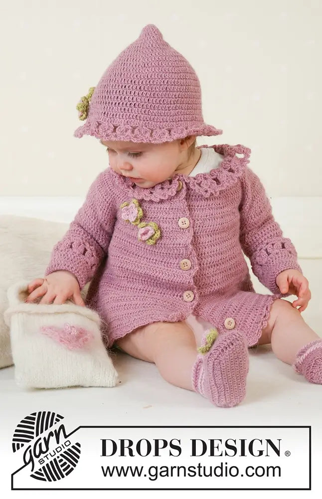 Jacke, Hut & Schuhe Little Miss Berry (HĂ€kelset)
