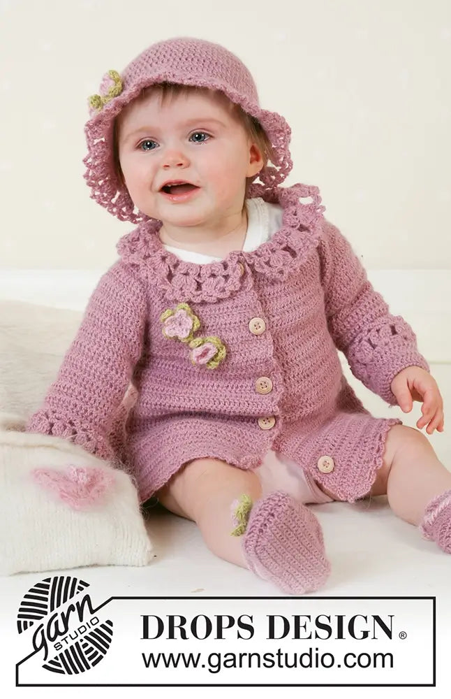 Jacke, Hut & Schuhe Little Miss Berry (HĂ€kelset)