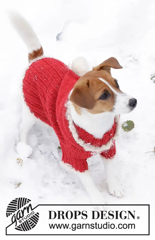 Pullover Santa's BFF fĂŒr Hunde (Strickset)