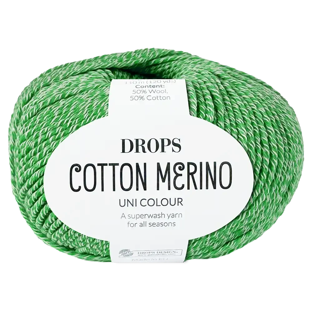 #Farbe_Drops Cotton Merino | 37 Papageigrün