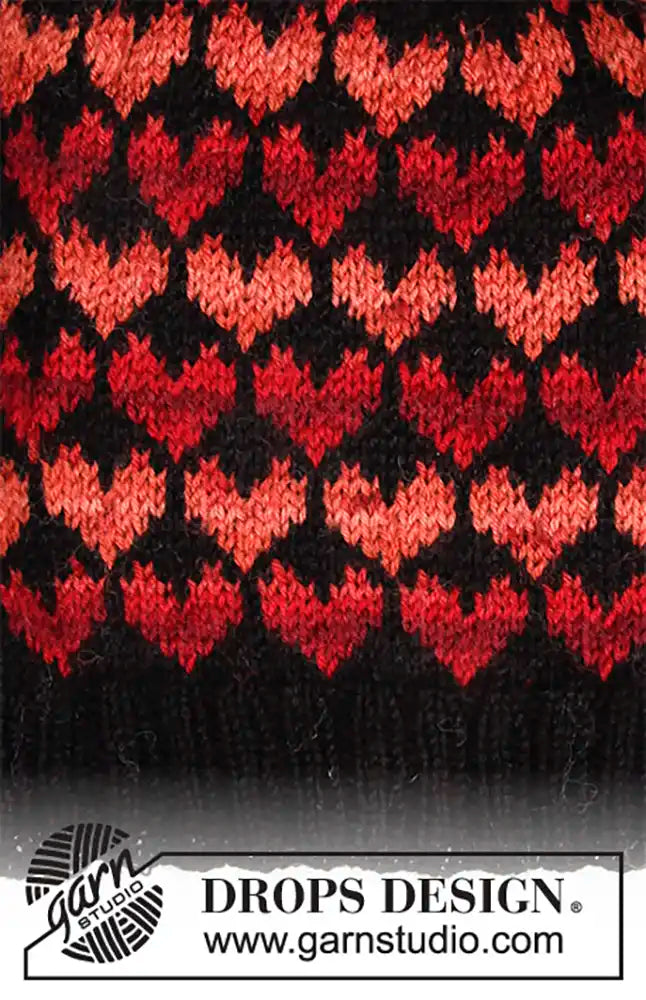 MĂŒtze & Handschuhe Queen of Hearts (Strickset)