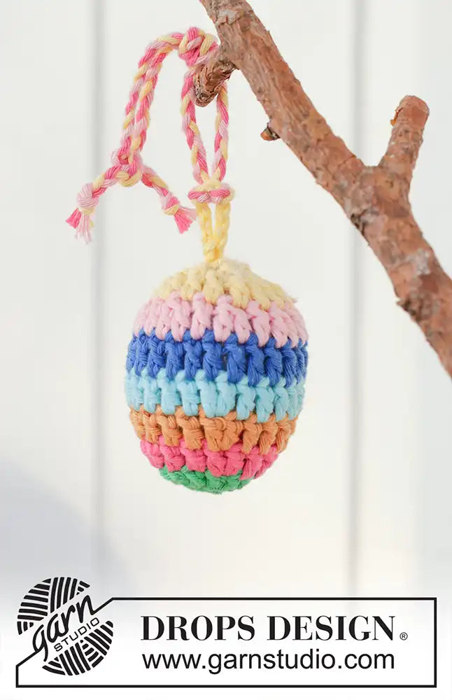 Anhänger Easter Eggs gestreift (Häkelset)