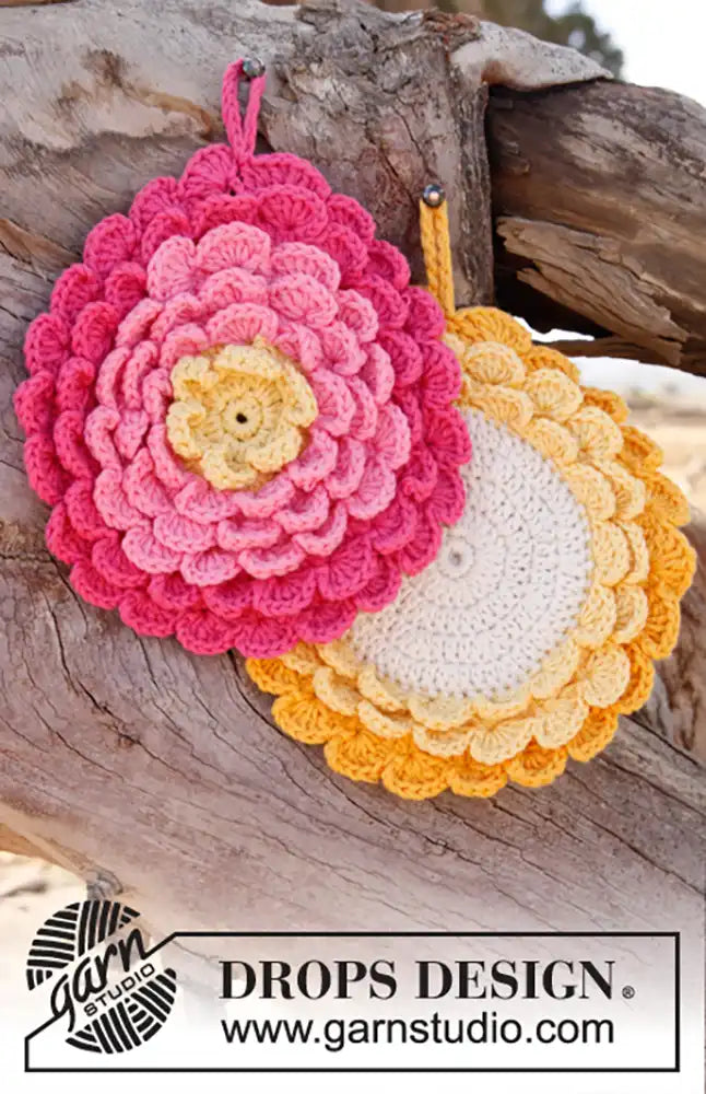 Topflappen Flower Power (Häkelset)