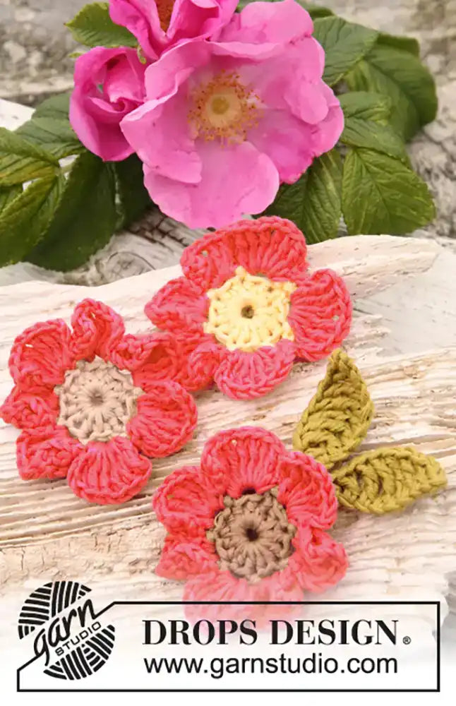 Blüte Buschröschen (Häkelset)