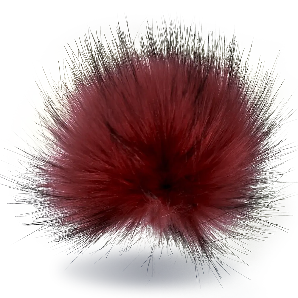 #Farbe_Bommel mit Druckknopf 15-17 cm | Rot