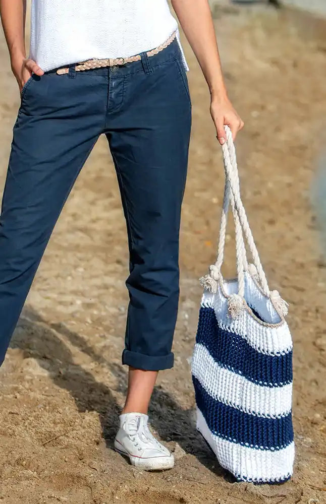 Tasche mit Blockstreifen (Häkelset)