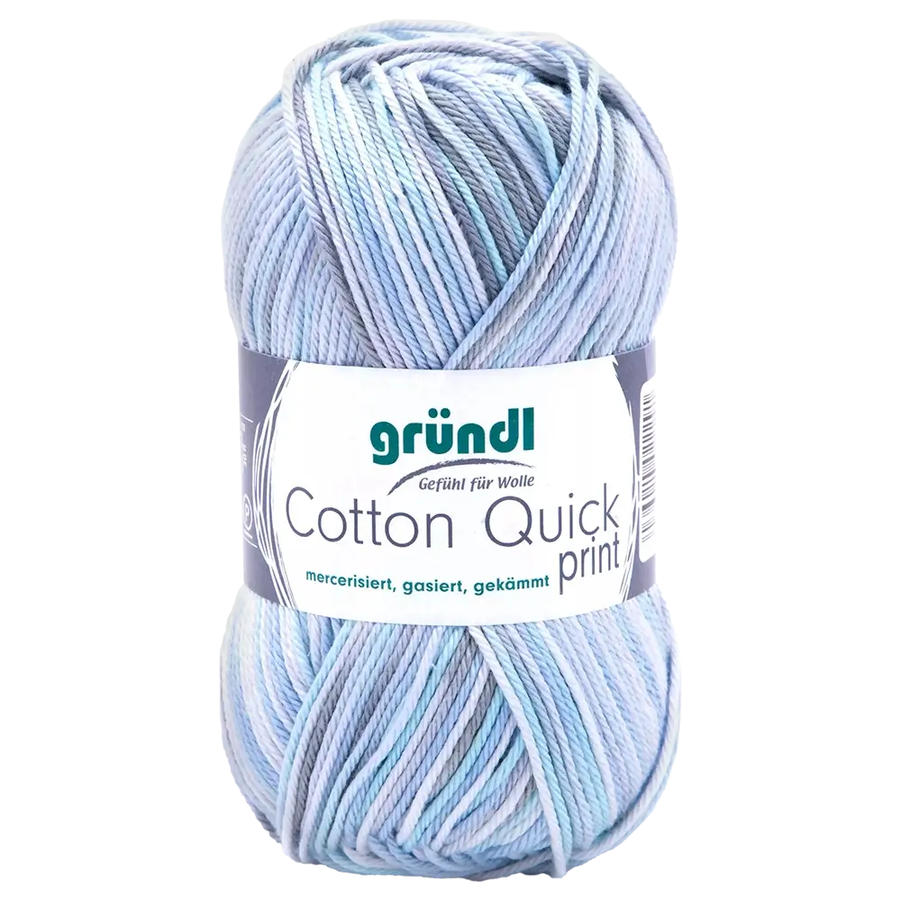 #Farbe_Gründl Cotton Quick Print | 240 Mint-Blau-Weiß-Grau-Mix color
