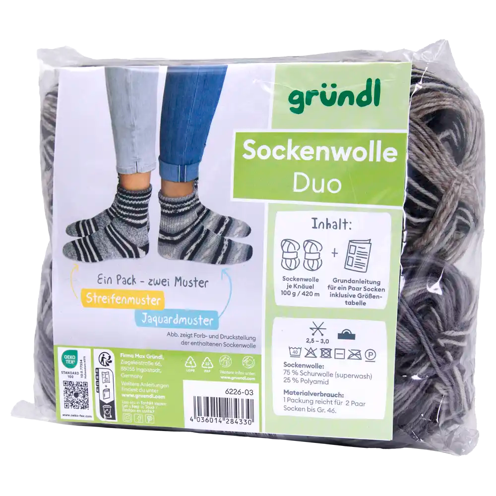 #Farbe_Gründl Duo Sockenwolle | 6226-03