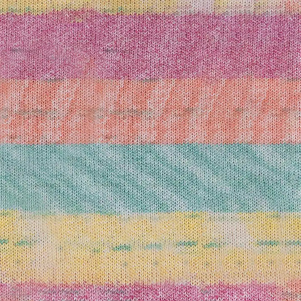 #Farbe_Hot Socks Playa 4-fach | 05 Himbeer-Mandarine-Sonnengelb-Seegrün