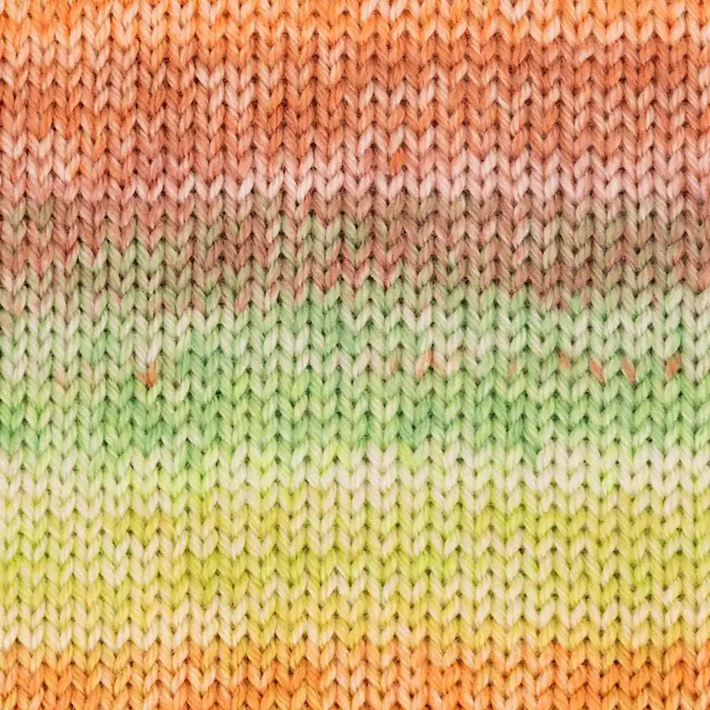 #Farbe_Hot Socks Silk 4-fach | 04 Limette-Blattgrün-Safran-Kürbis