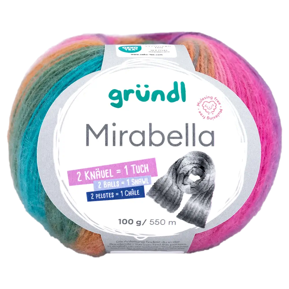 #Farbe_Gründl Mirabella | 04 Fuchsia-Seegrün-Kamelbraun