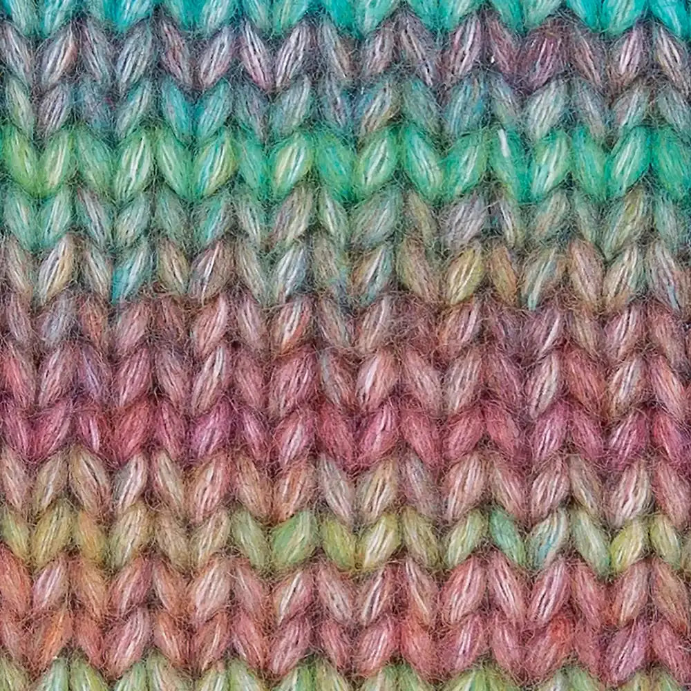 #Farbe_Gründl Piuma | 05 Flieder-Aqua-Himbeer-Grasgrün