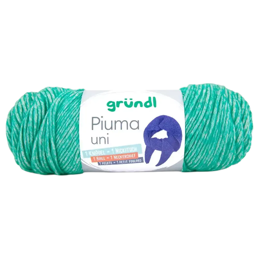 #Farbe_Gründl Piuma Uni | 10 Seegrün