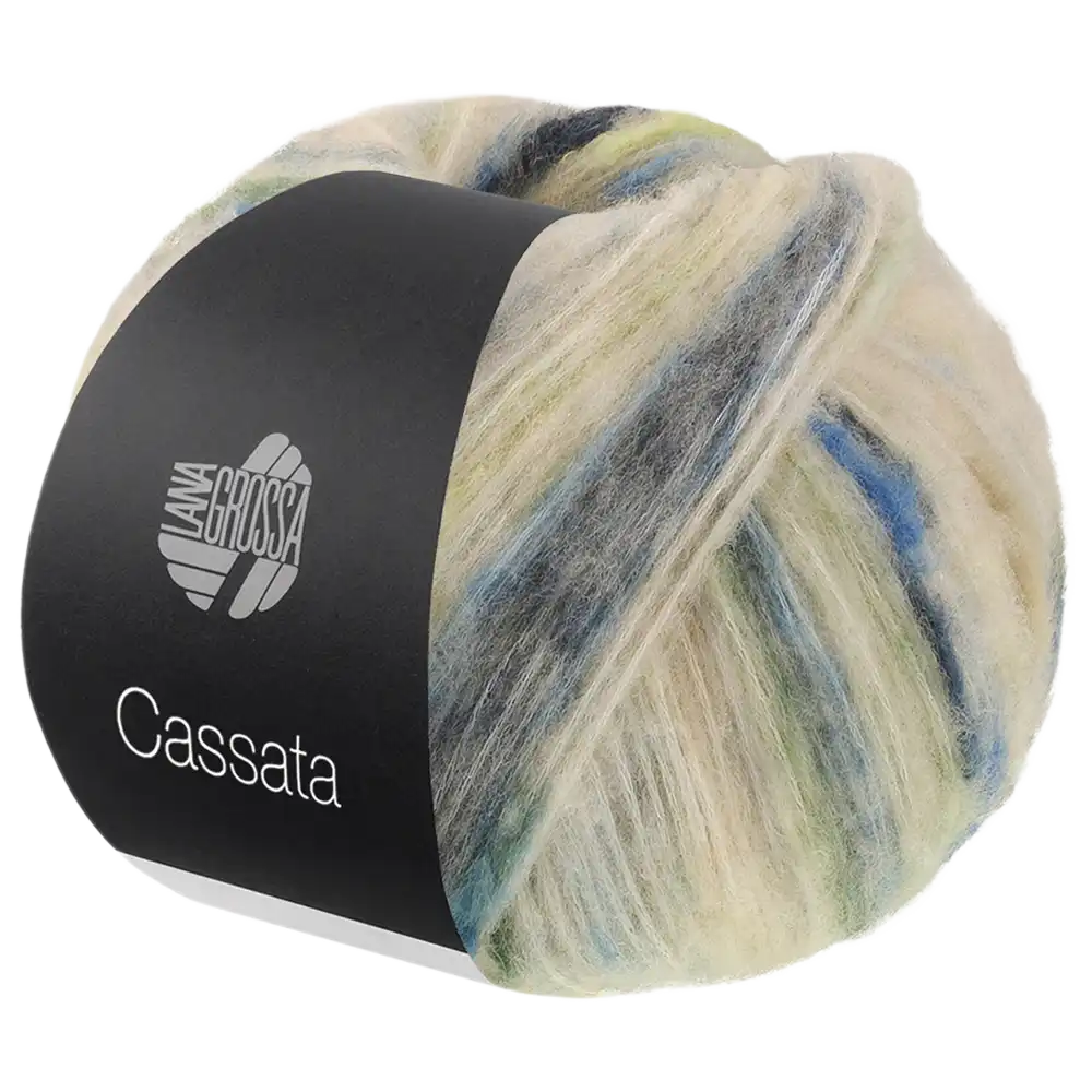 #Farbe_Lana Grossa Cassata | 15 Blassgelb/Mai-/Graugrün/Blau/Sandgelb
