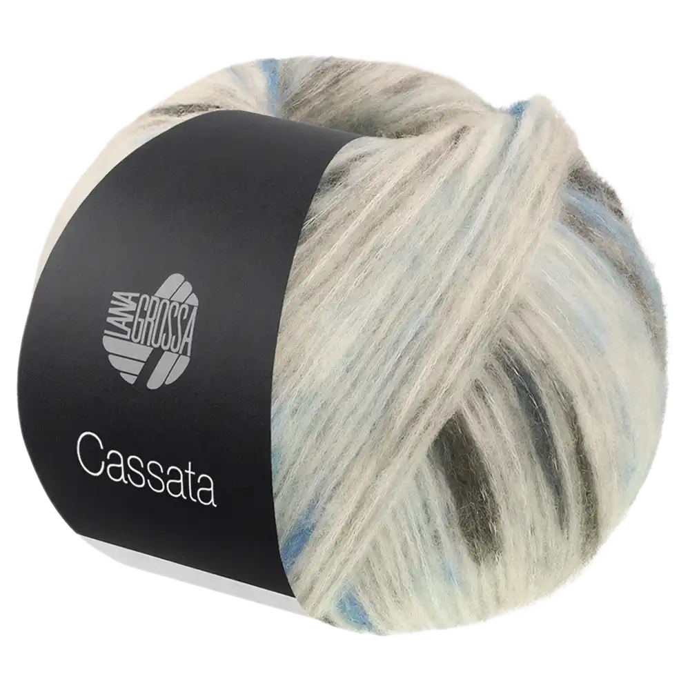 #Farbe_Lana Grossa Cassata | 16 Rohweiß/Stahlblau/Petrol/Dunkelgrau