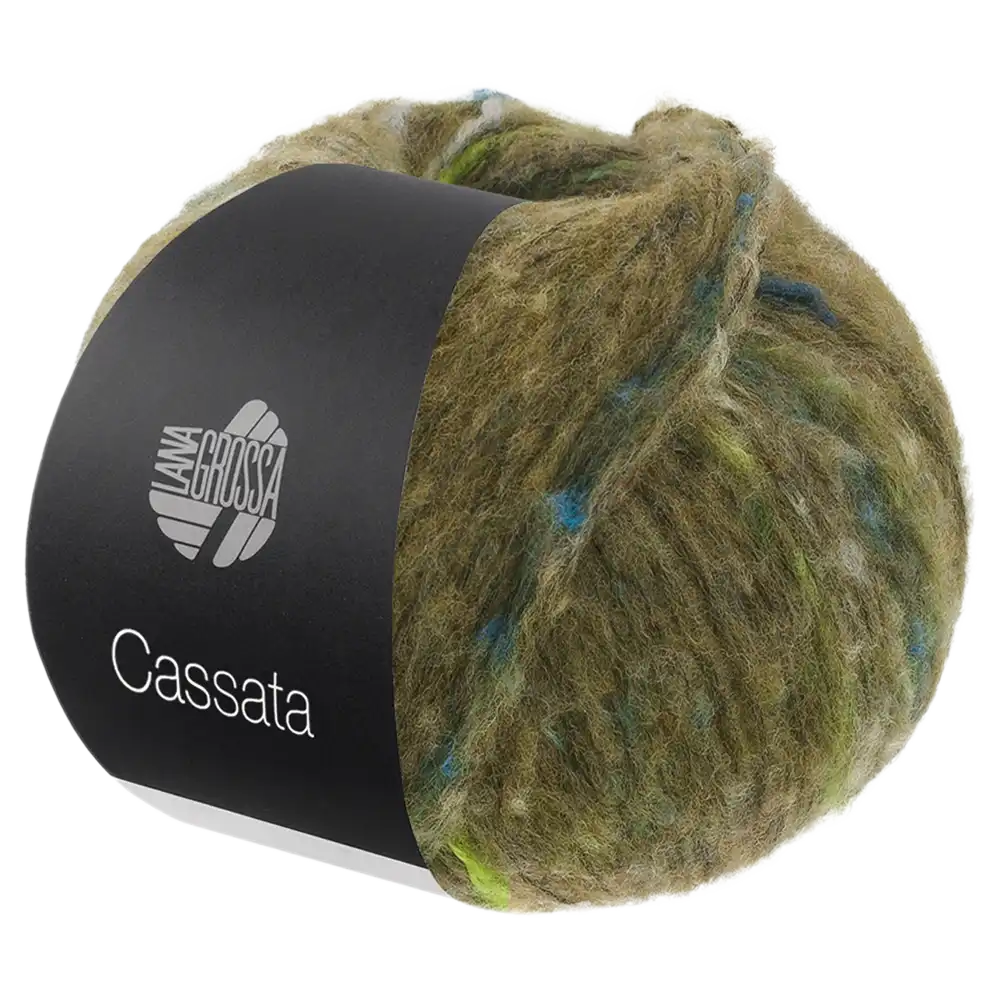 #Farbe_Lana Grossa Cassata | 18 Oliv/Weiß-/Maigrün/Hellgrau/Graublau