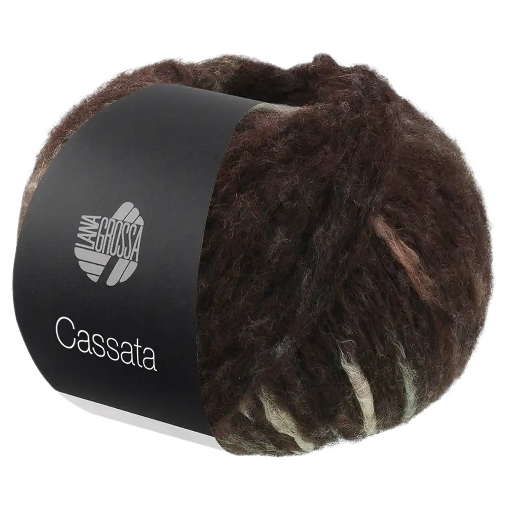#Farbe_Lana Grossa Cassata | 19 Dunkelbraun/Sandbeige/Nougat/Grüngrau