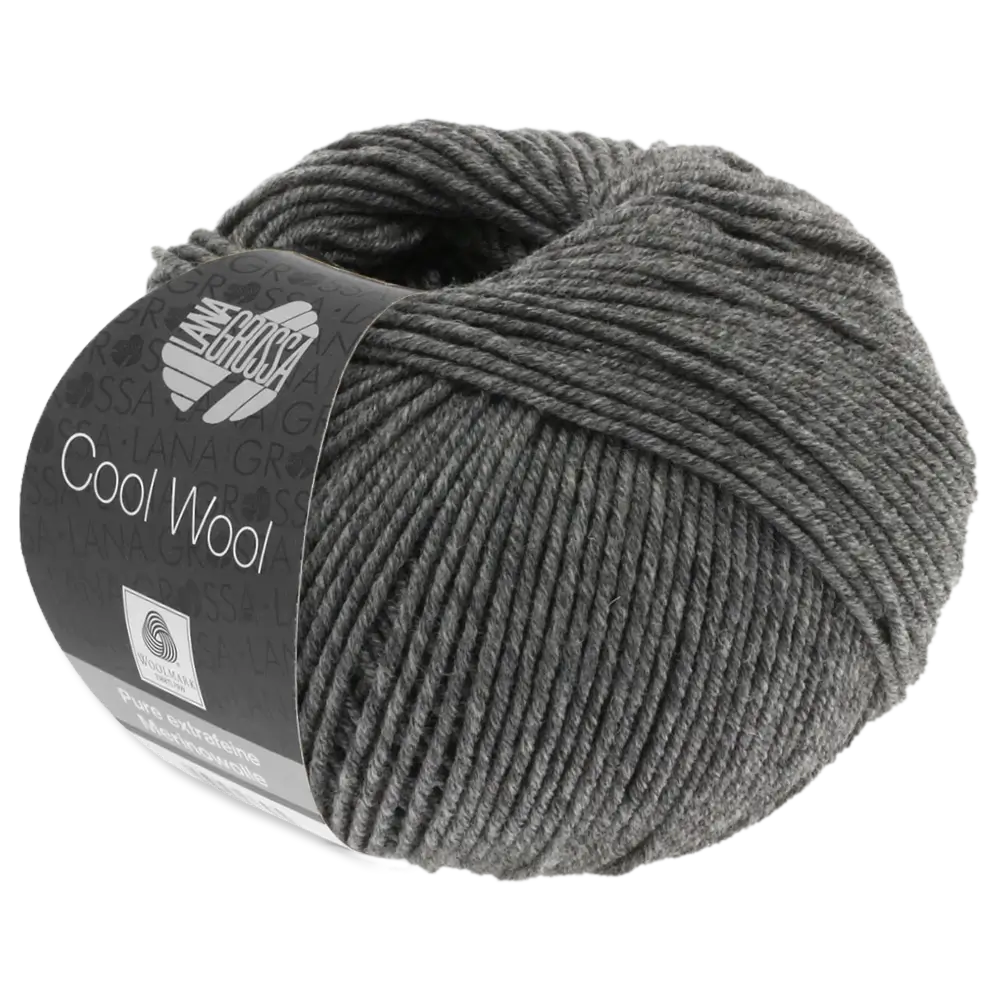 #Farbe_Lana Grossa Cool Wool | 412 Dunkelgrau meliert