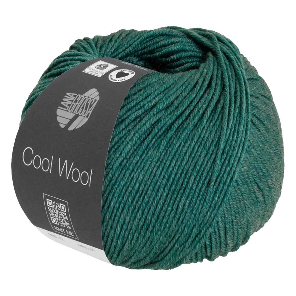 #Farbe_Lana Grossa Cool Wool Mélange | 1425 Dunkelgrün meliert