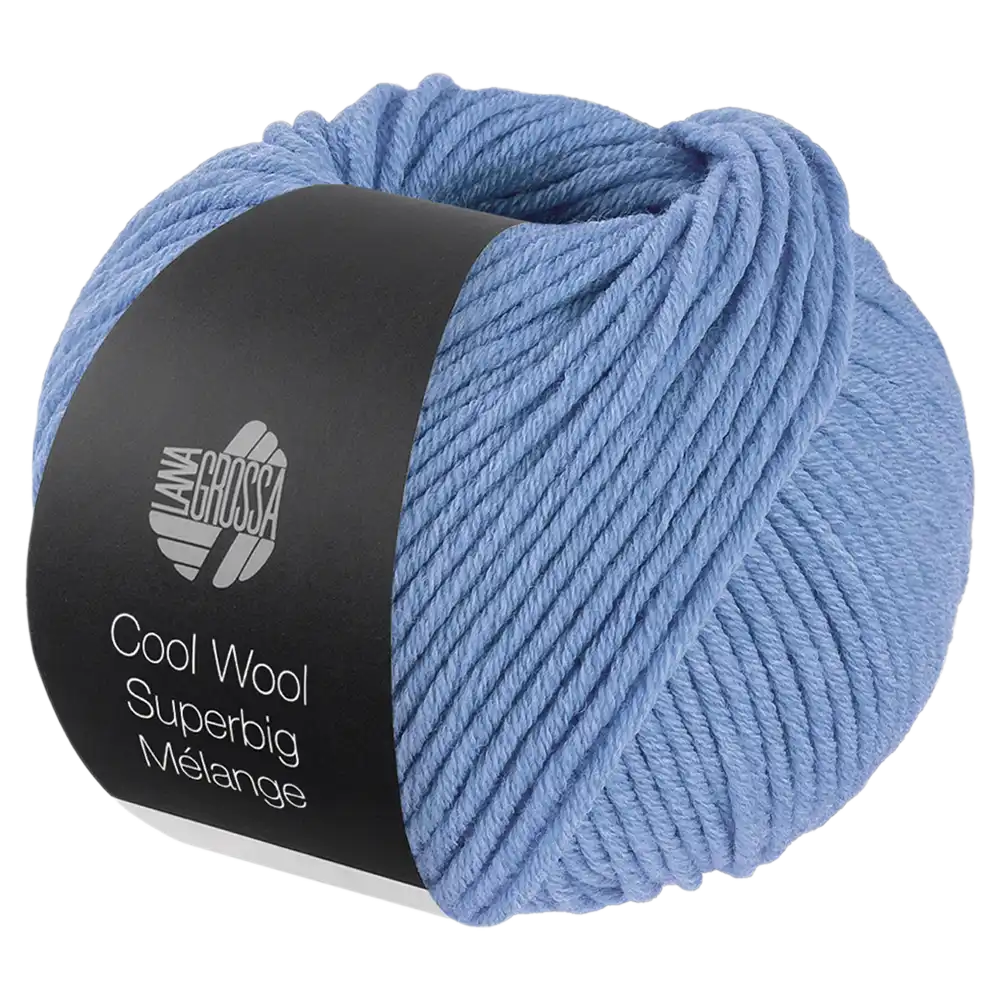#Farbe_Lana Grossa Cool Wool Superbig Mélange | 224 Himmelblau meliert