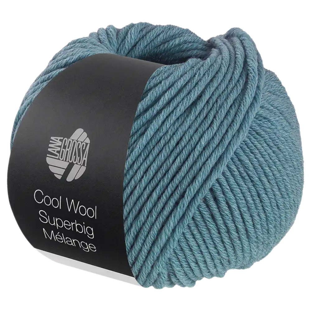 #Farbe_Lana Grossa Cool Wool Superbig Mélange | 227 Taubenblau meliert