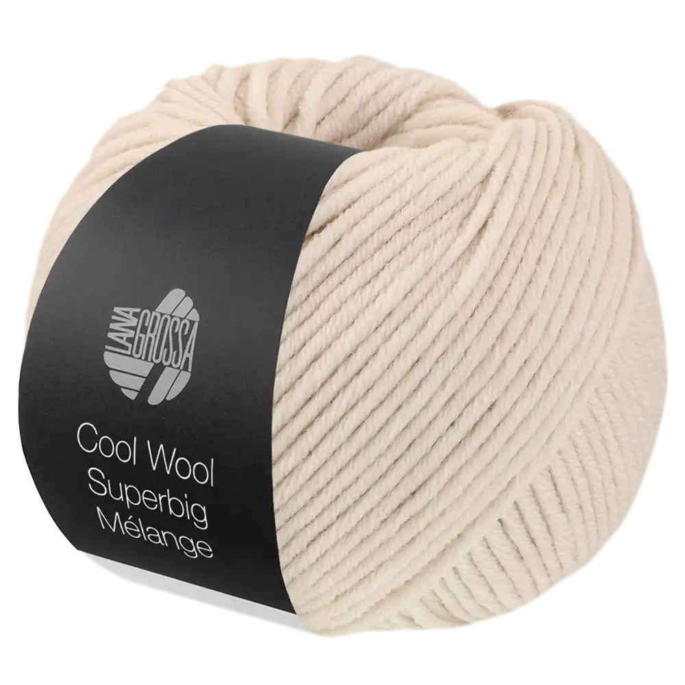 #Farbe_Lana Grossa Cool Wool Superbig Mélange | 233 Grège meliert