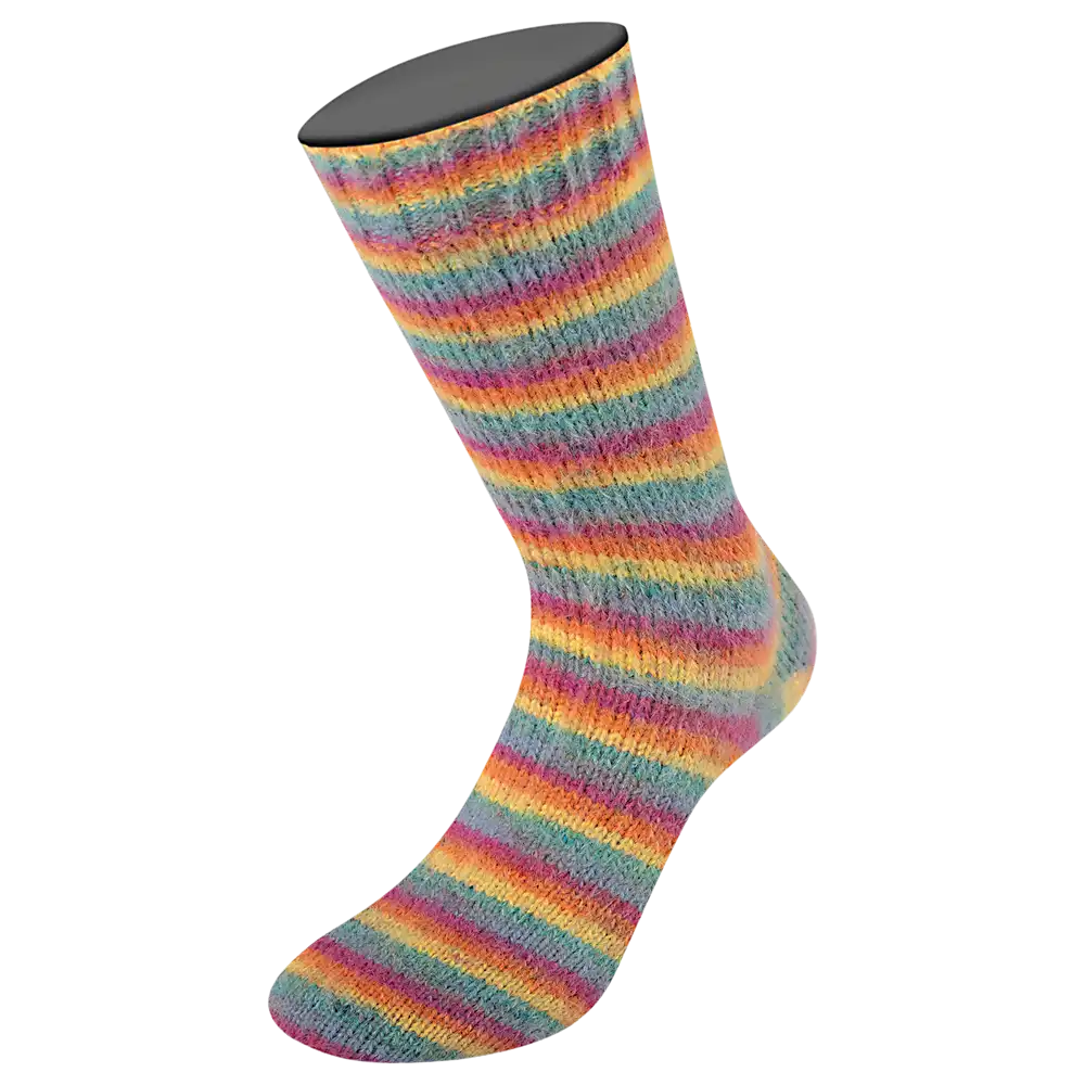 #Farbe_Lana Grossa Cosy Socks Multi Stripes 6-fach | 2201