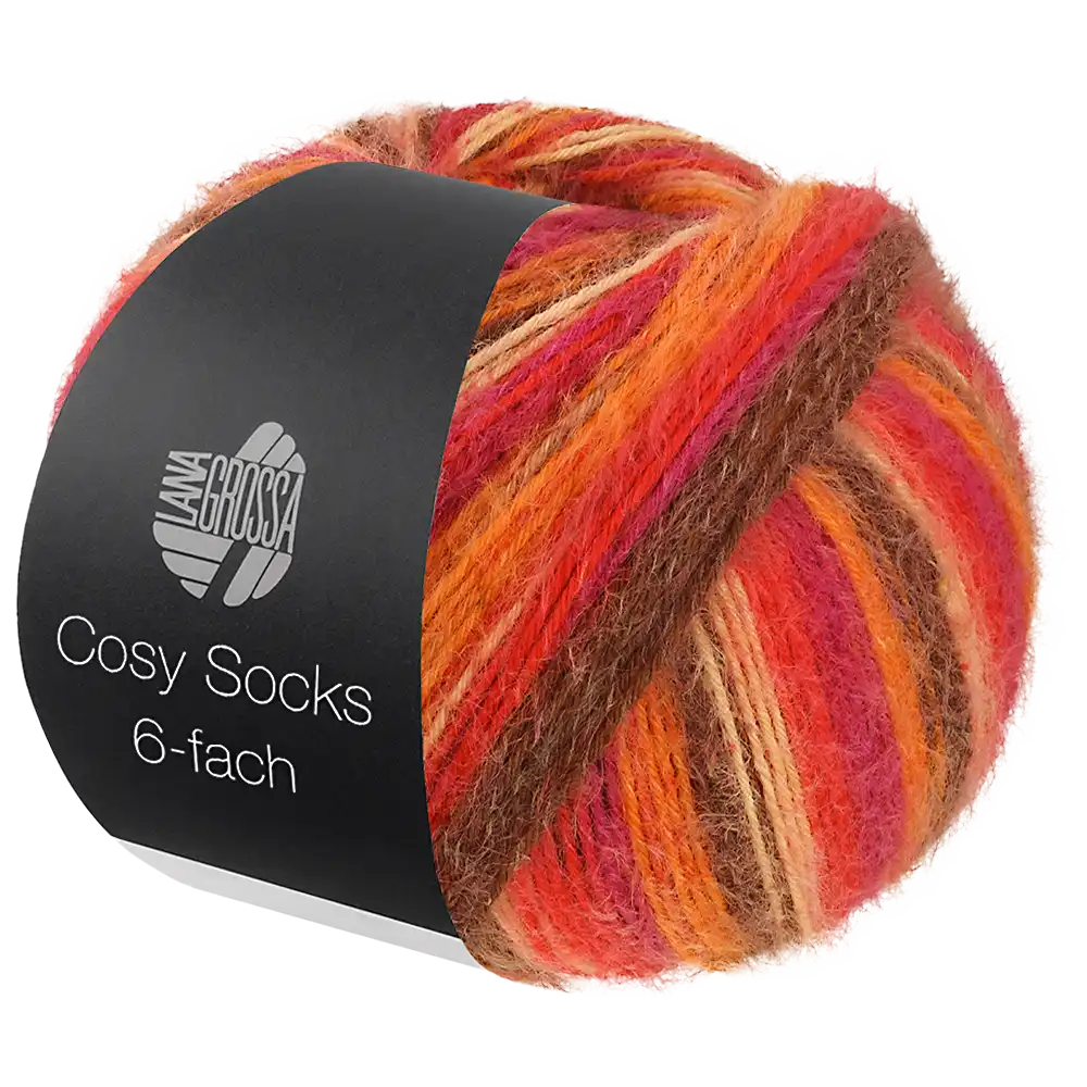 #Farbe_Lana Grossa Cosy Socks Multi Stripes 6-fach | 2204