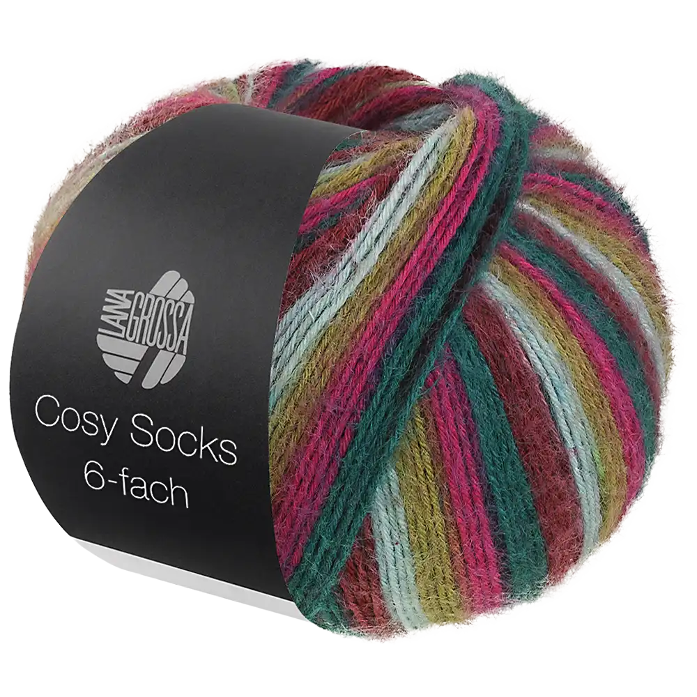 #Farbe_Lana Grossa Cosy Socks Multi Stripes 6-fach | 2206