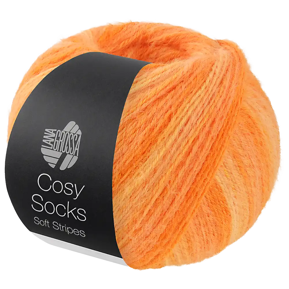 #Farbe_Lana Grossa Cosy Socks | 112 Blassorange/Mandarin/Orange