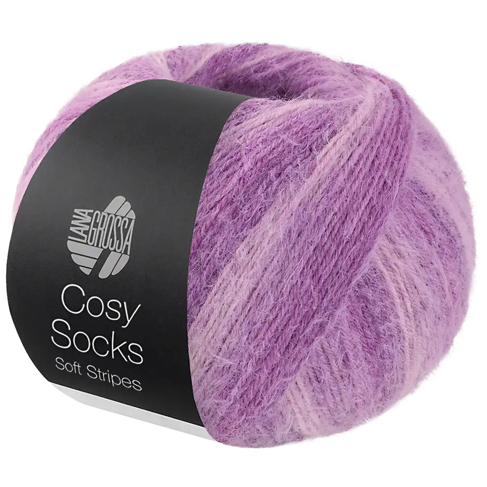 #Farbe_Lana Grossa Cosy Socks | 114 Blasslila/Lila/Violett