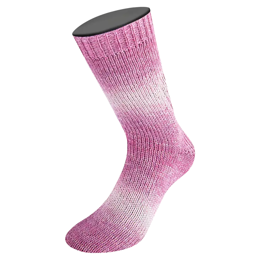 #Farbe_Lana Grossa Meilenweit 100 Woolycell Duo | 6002 Veilchenfuchsia/-lila/Rosa