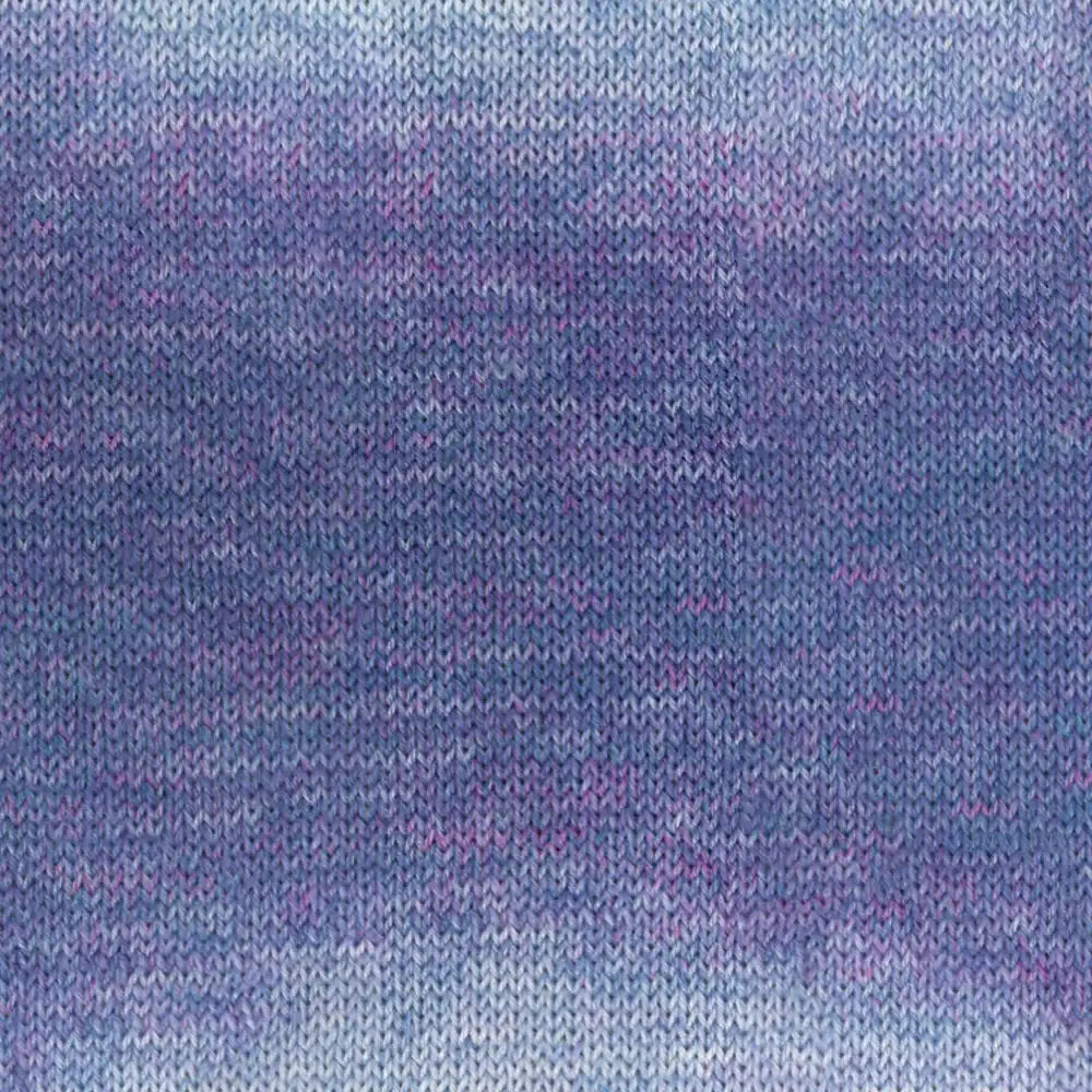 #Farbe_Lana Grossa Meilenweit 100 Woolycell Duo | 6004 Rot-/Grauviolett/Jeans