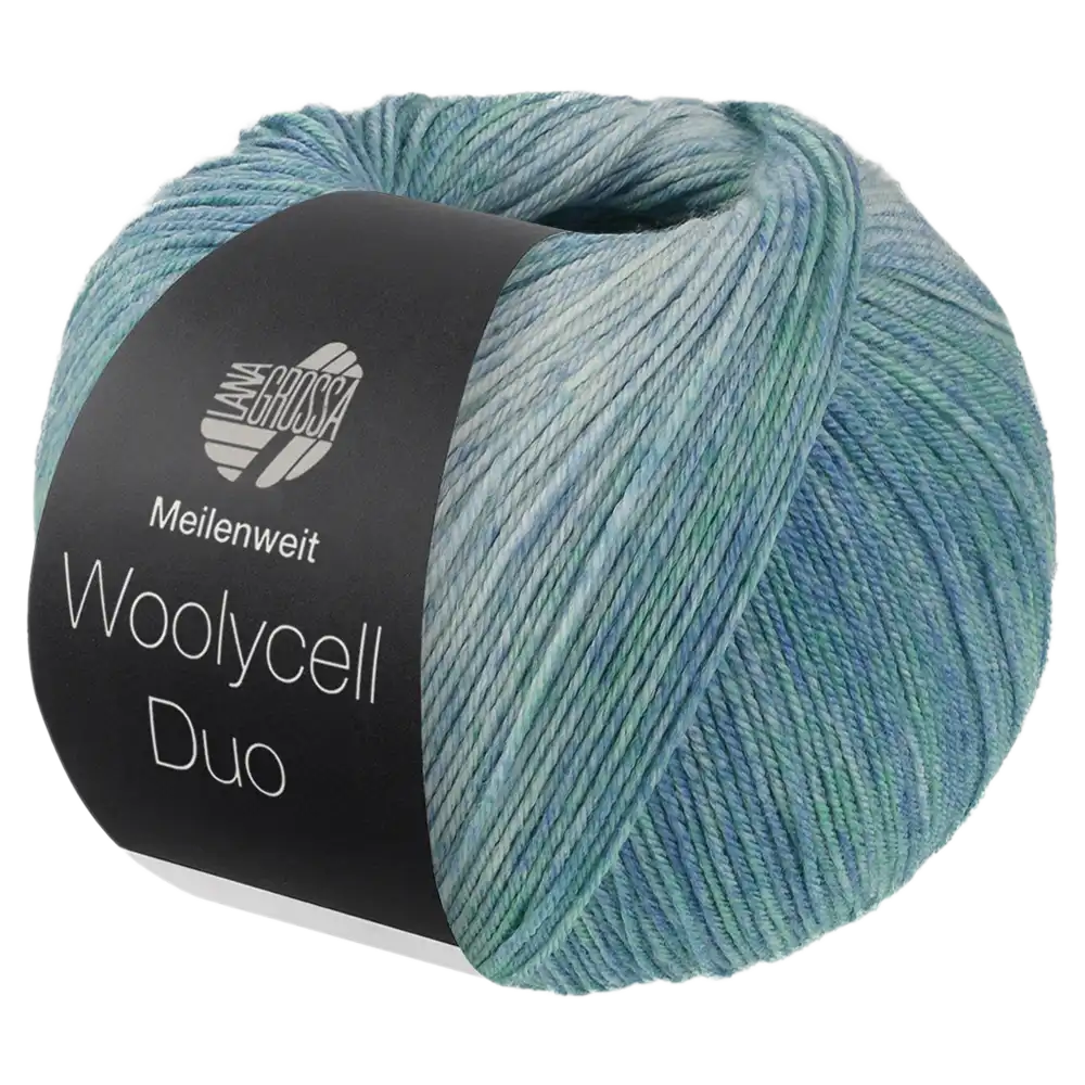 #Farbe_Lana Grossa Meilenweit 100 Woolycell Duo | 6006 Türkisblau/-grün/Helltürkis