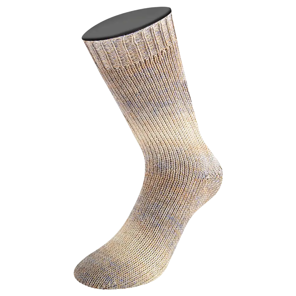 #Farbe_Lana Grossa Meilenweit 100 Woolycell Duo | 6009 Beige/Sandbeige/Grau