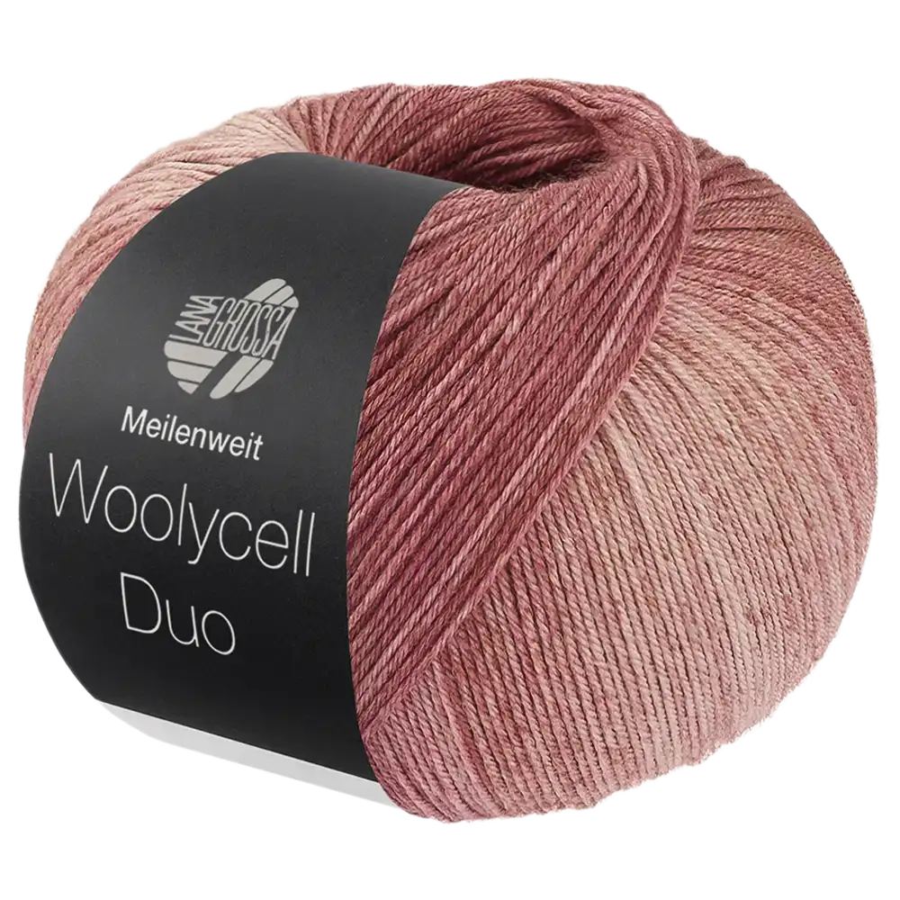#Farbe_Lana Grossa Meilenweit 100 Woolycell Duo | 6011 Sandbeige/Nougat/Rotbraun
