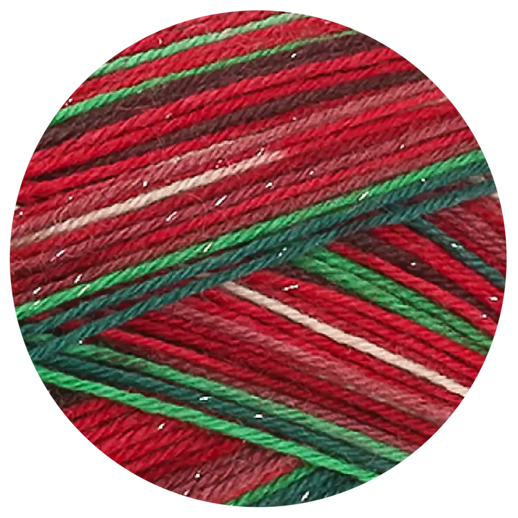 #Farbe_Lana Grossa Meilenweit 100 Merino Christmas 2026 | 6809 mit Lurex