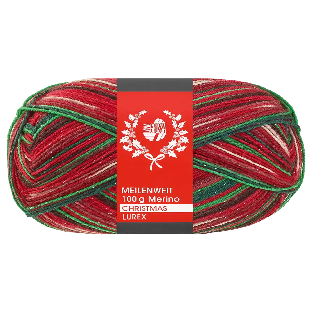 #Farbe_Lana Grossa Meilenweit 100 Merino Christmas 2026 | 6809 mit Lurex